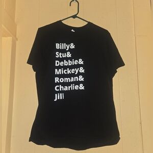 Scream Ghostface Spoiler Name List T-Shirt Large